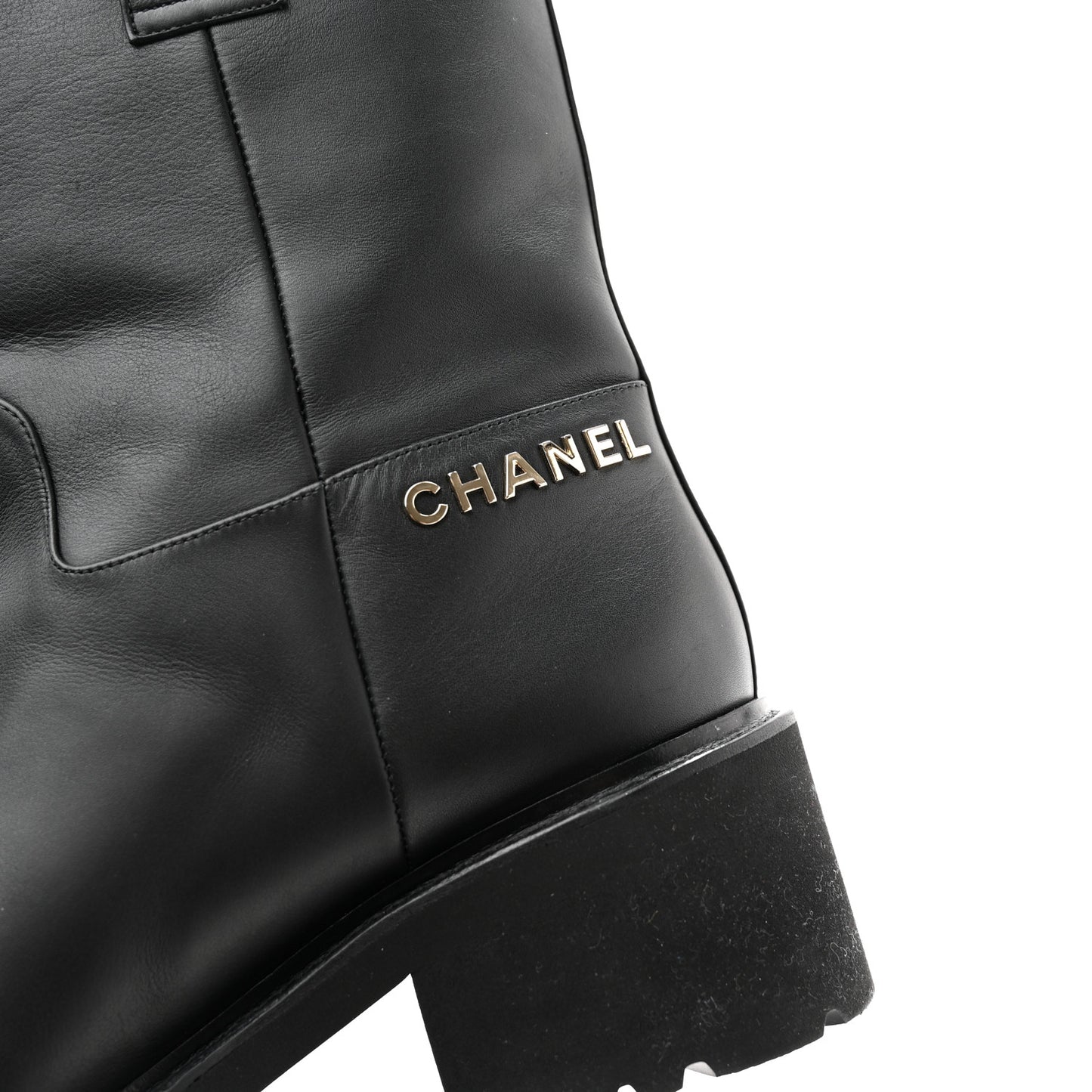 Calfskin CC Ankle Boots 40 Black