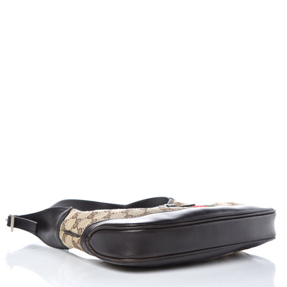 Gucci Monogram Web Small Jackie O Hobo Dark Brown 4 of 12