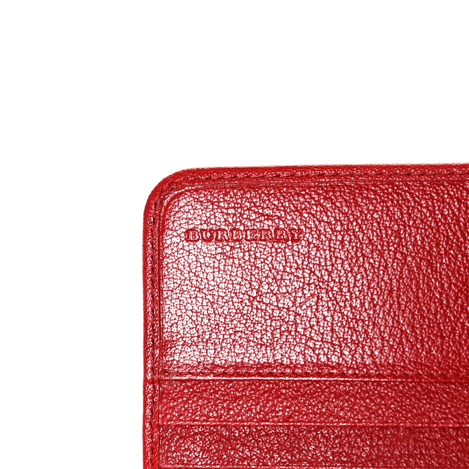 Burberry Haymarket Check Continental Wallet Red 7 of 10
