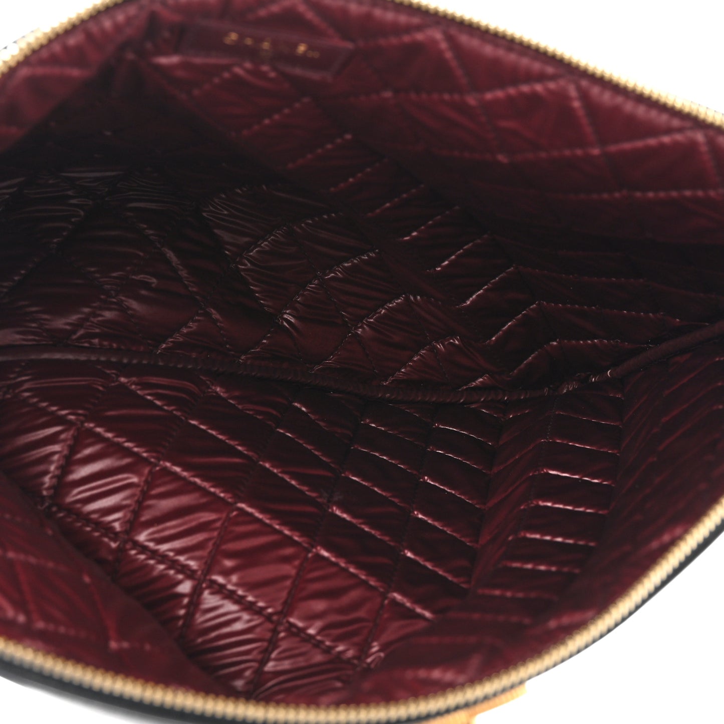 Lambskin Quilted Large Vintage Mademoiselle Cosmetic Case Black