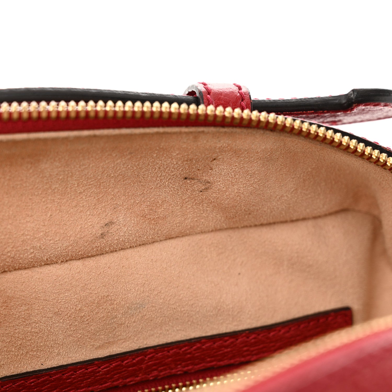 Gucci GG Supreme Monogram Flora Web Small Ophidia Top Handle Shoulder Bag Hibiscus Red 13 of 17
