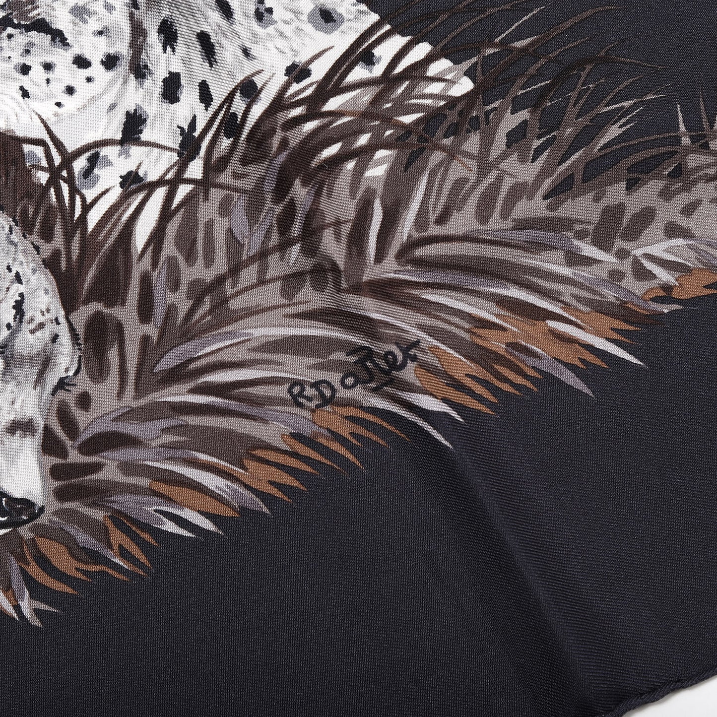Silk Guepards Scarf 90