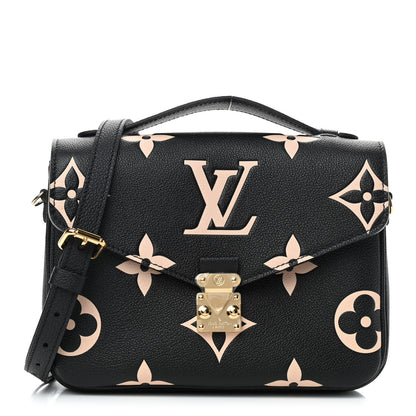 Louis Vuitton Empreinte Monogram Giant Pochette Metis Black Beige 1 of 9
