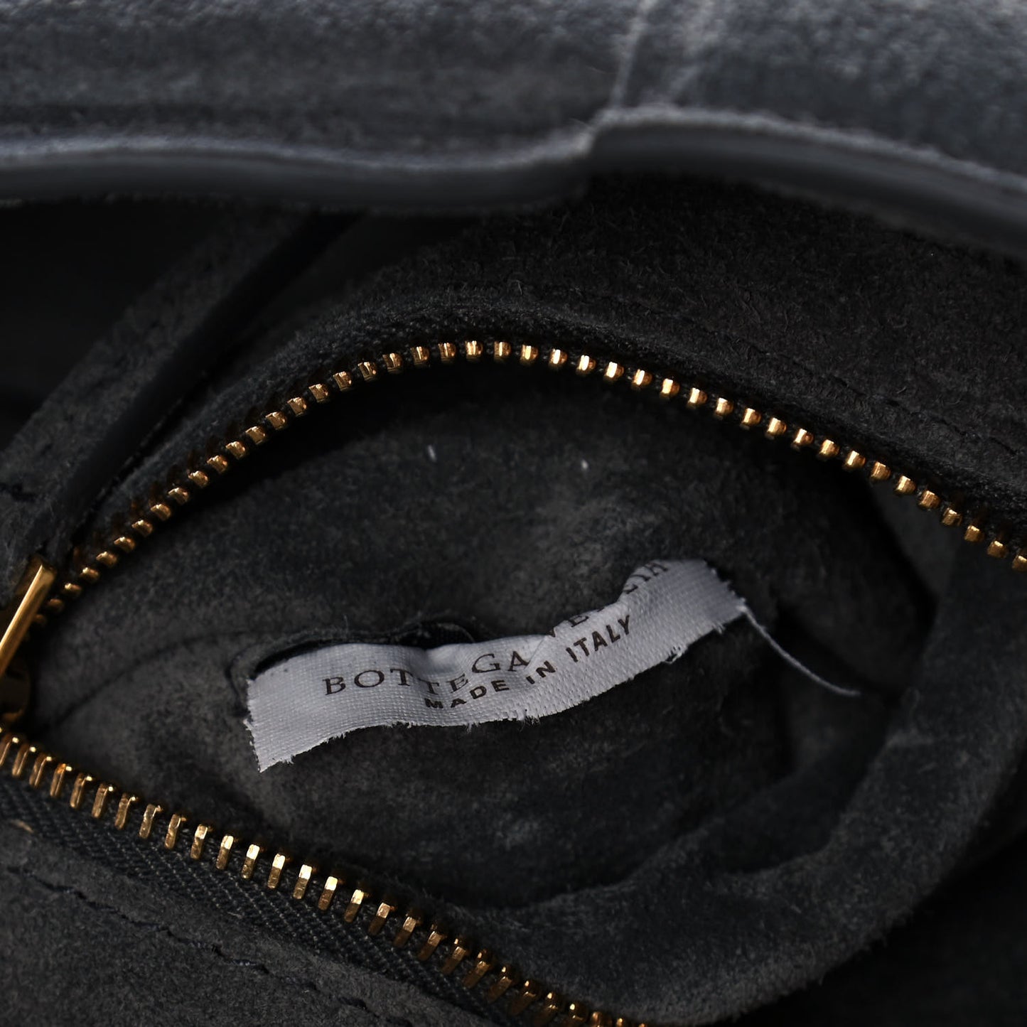 Suede Maxi Intrecciato Padded Cassette Crossbody Bag Graphite