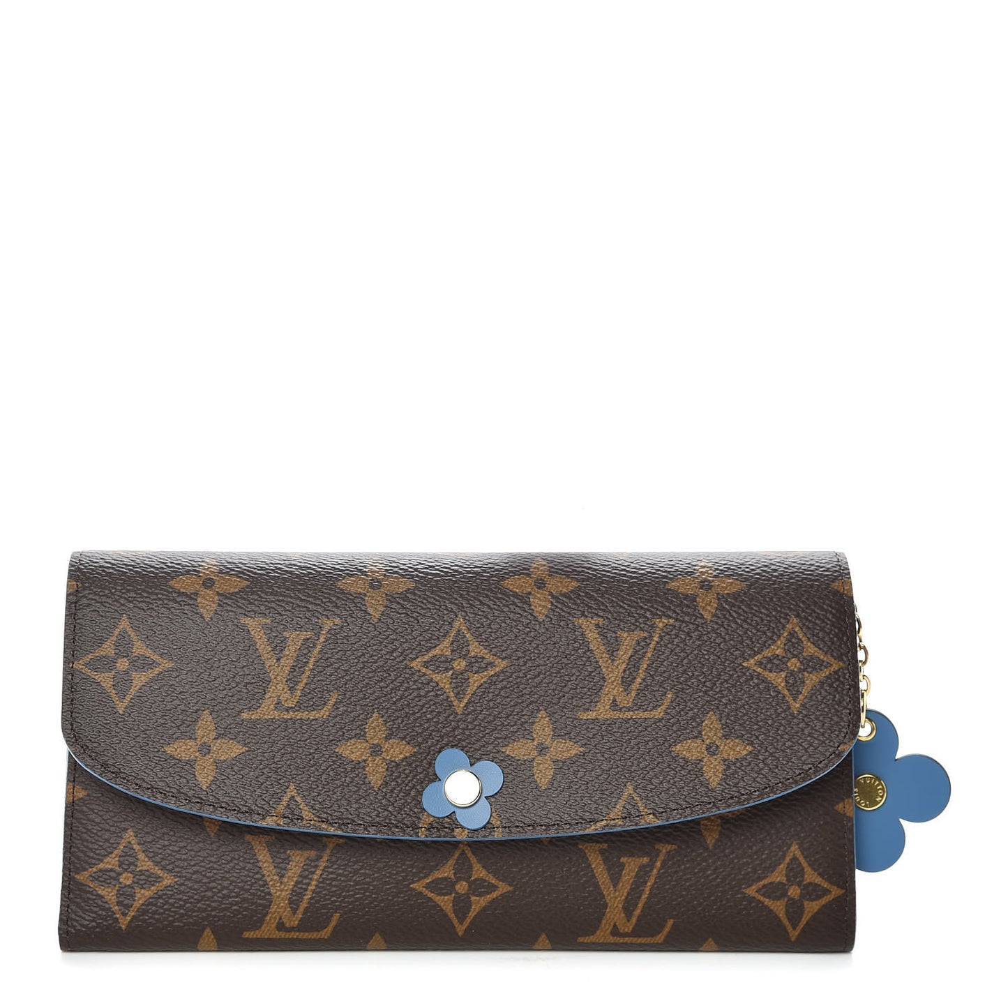 Monogram Bloom Flower Emilie Wallet Blue Jean
