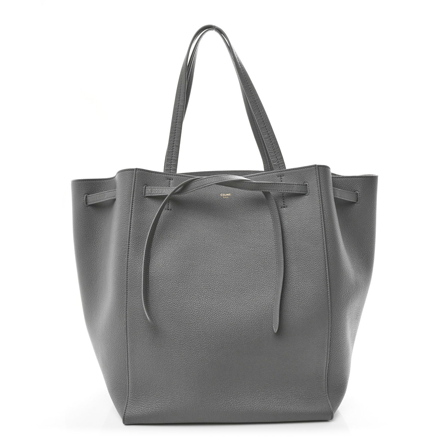 Celine Soft Grained Calfskin Medium Belt Cabas Phantom Grey 1 of 10