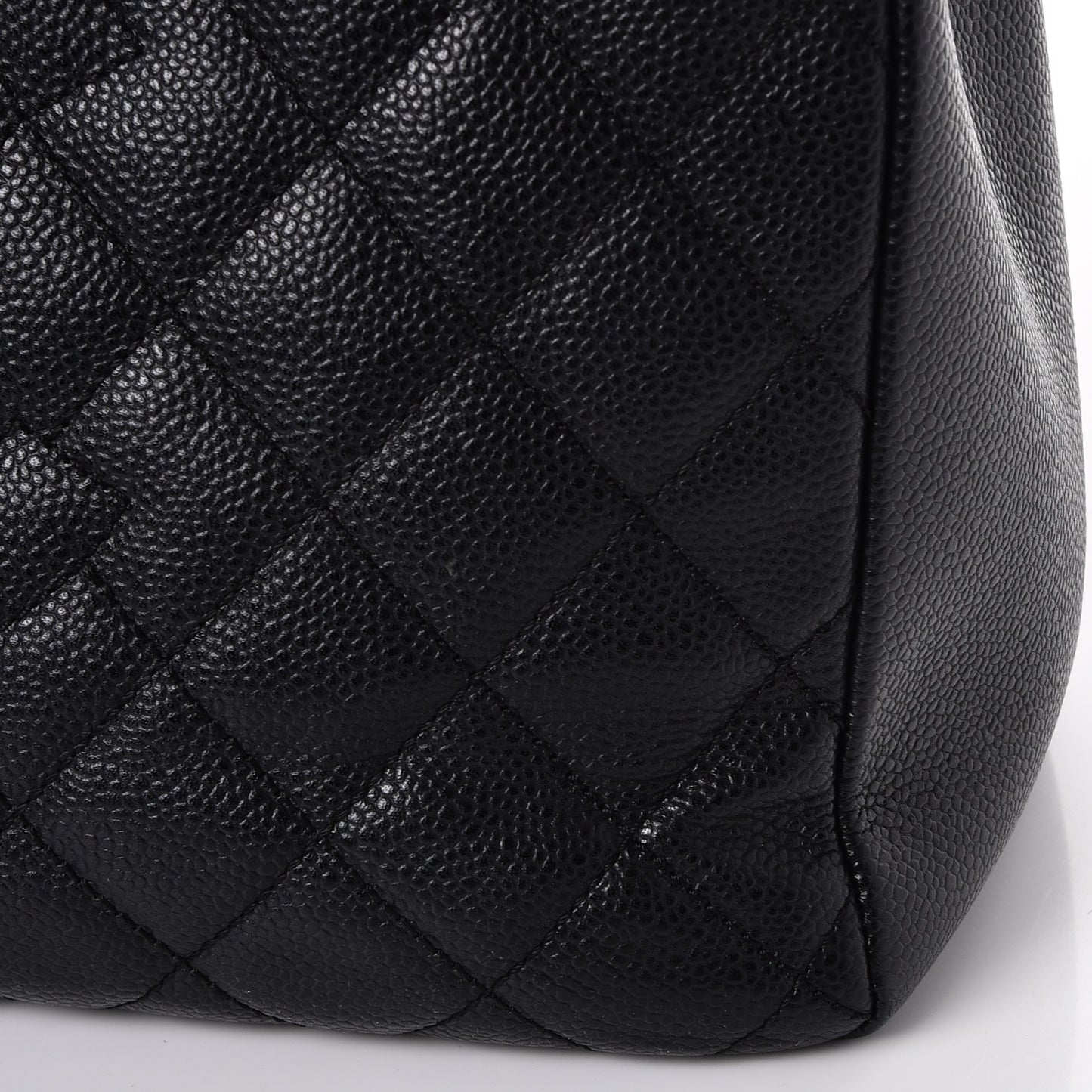 Caviar Quilted Grand Shopping Tote GST Black