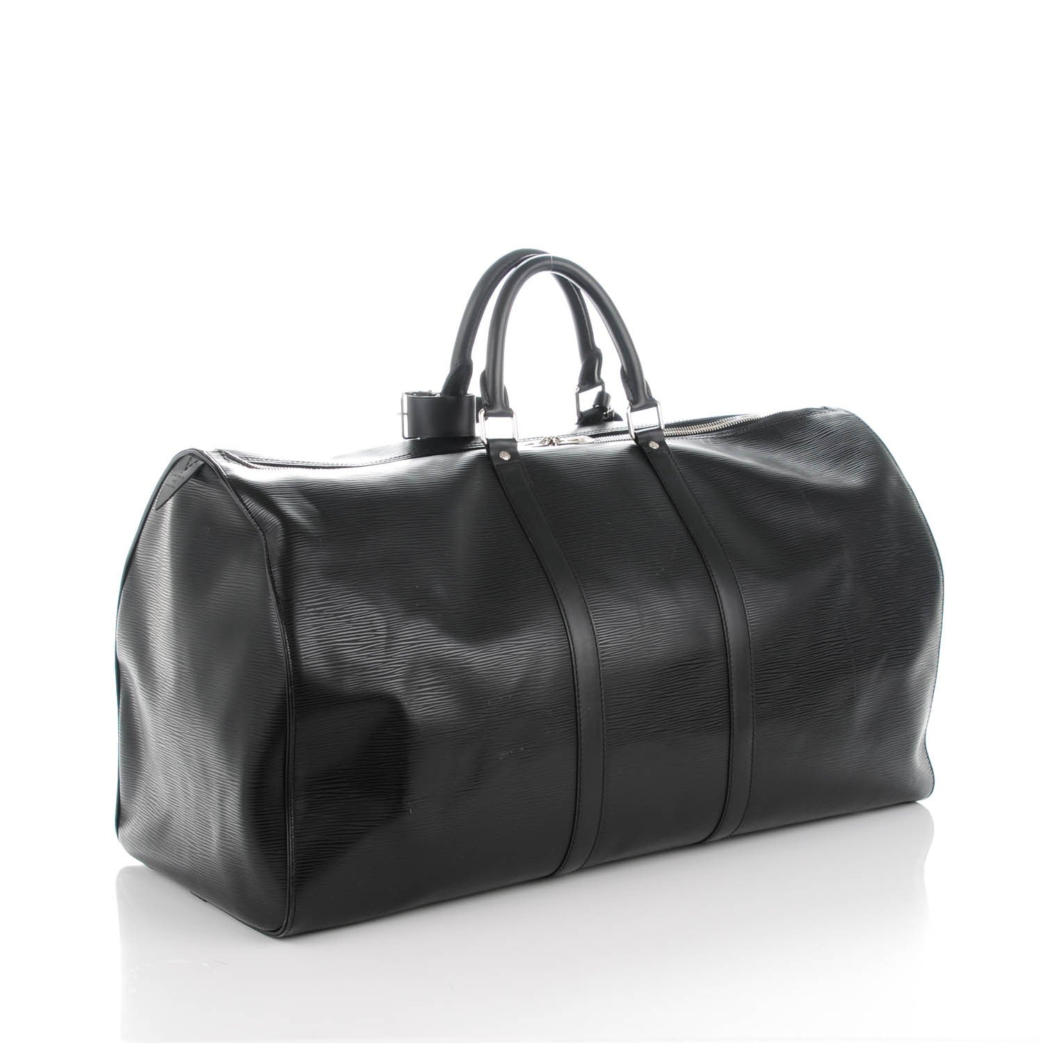 Louis Vuitton Epi Keepall 55 Black 3 of 9