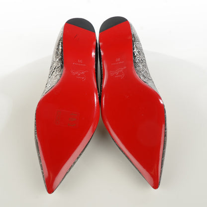 Christian Louboutin Metallic Pigalle Flats 38 6 of 8