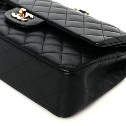 Chanel Lambskin Quilted Medium Double Flap Black 11 of 12
