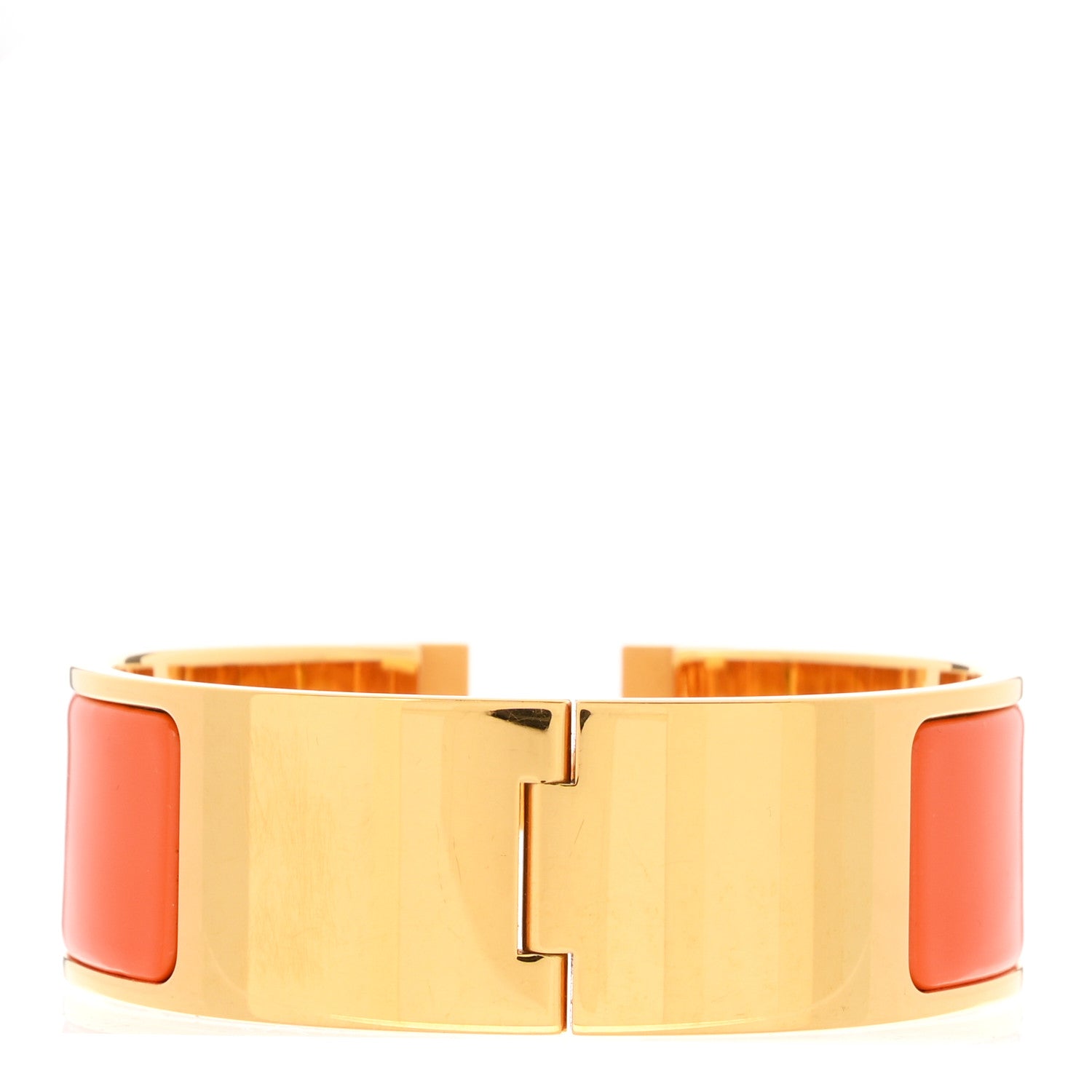 Hermes Enamel Wide Clic Clac H Bracelet PM Orange 3 of 5