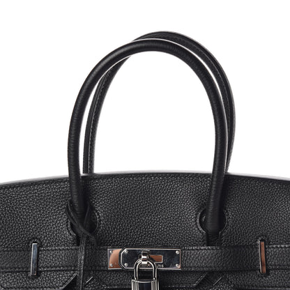 Hermes Taurillon Clemence Birkin 30 Black 10 of 11