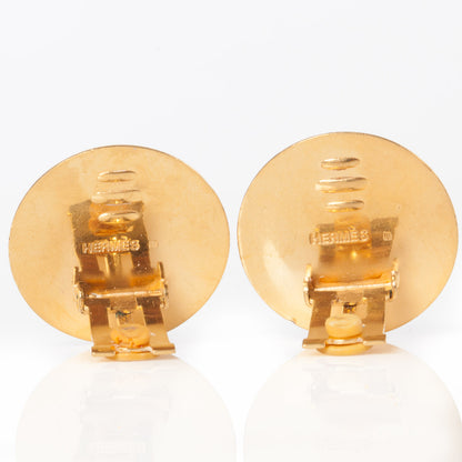 Hermes Enamel Clip On Earrings 4 of 4