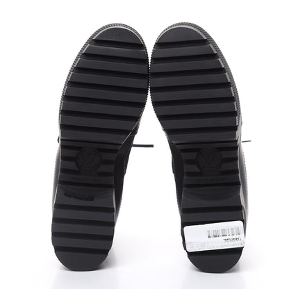 Louis Vuitton Suede Calfskin Monogram LV Black Heart Laureate Platform Desert Boots 35.5 Black 5 of 9