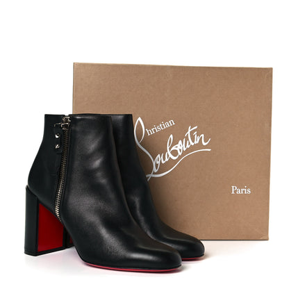 Christian Louboutin Calfskin Ziptotal 85 Ankle Boots 40 Black 9 of 9