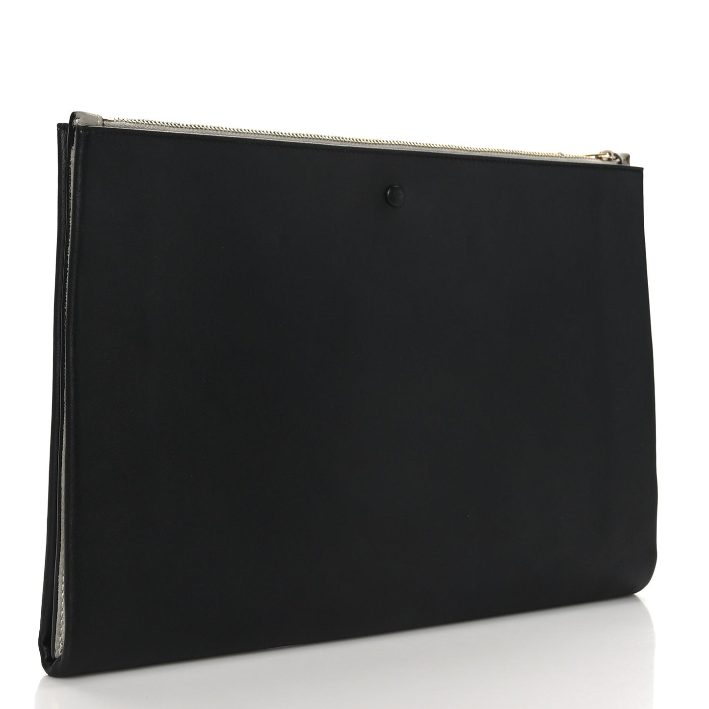Calfskin Wristlet Pouch Black