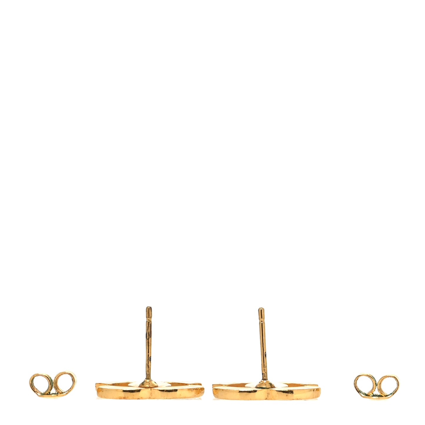 Metal CC Earrings Gold