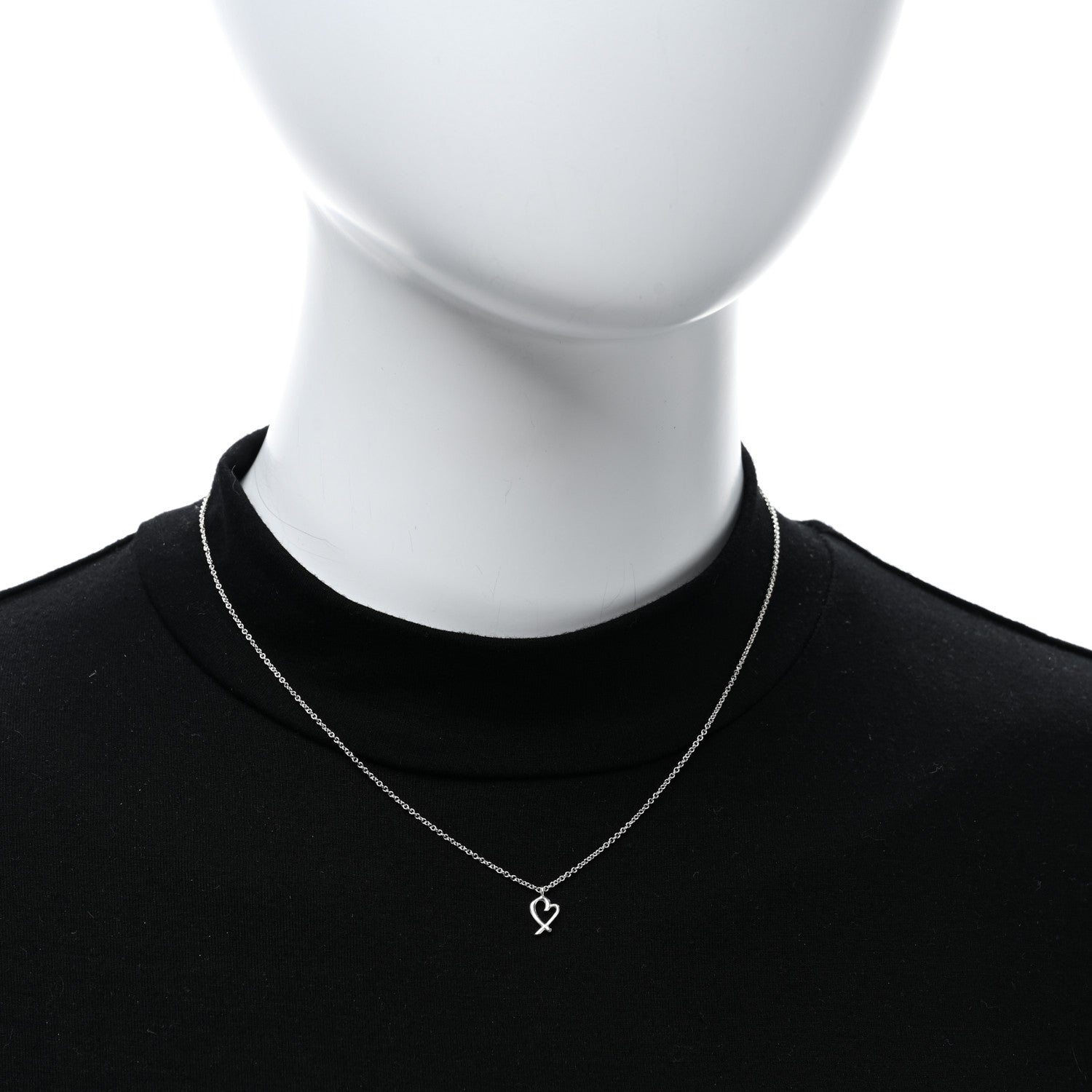 Tiffany Sterling Silver Mini Paloma Picasso Loving Heart Pendant Necklace 3 of 4