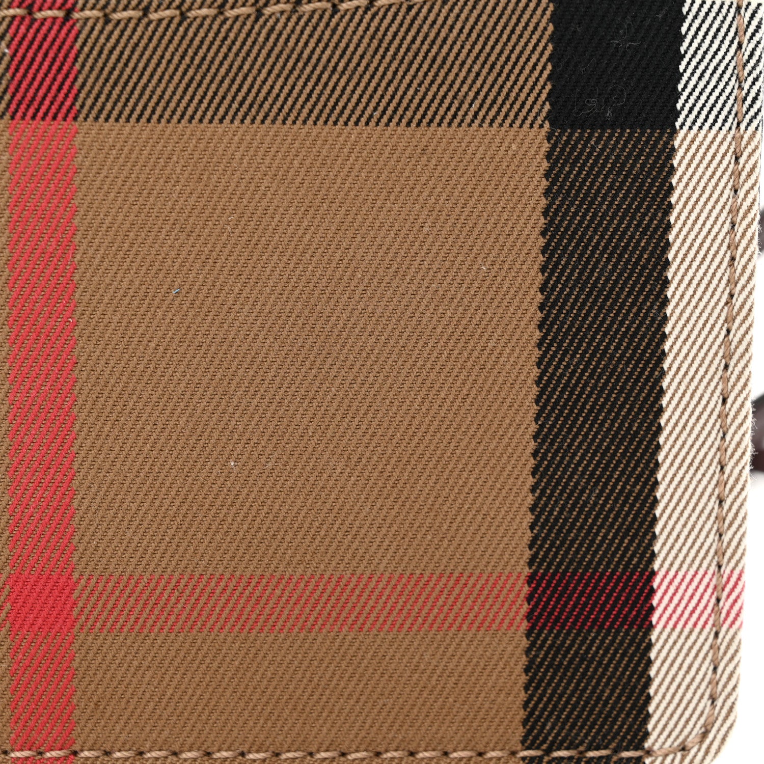 Burberry Grained Calfskin House Check Tartan Mix Hampshire Wallet On Chain Burgundy 11 of 11