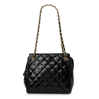 Chanel Patent Quilted CC Shoulder Bag Black 1 of 15