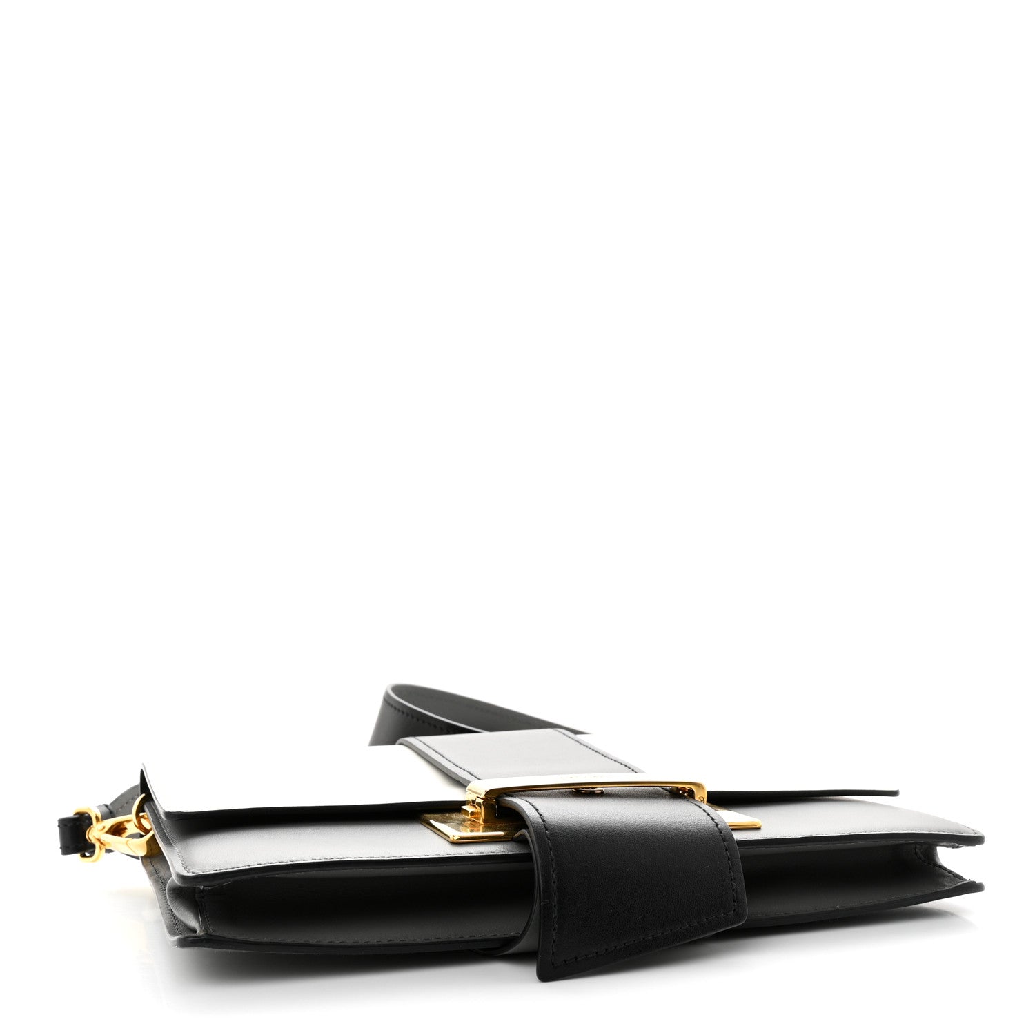 Prada City Calf Ribbon Bag Black Marmo Bianco 4 of 10