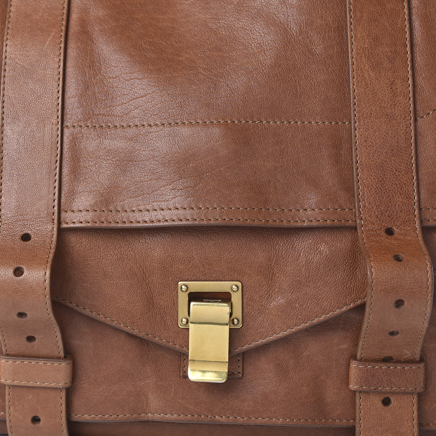 Proenza Schouler Lambskin Large PS1 Satchel Saddle 9 of 11