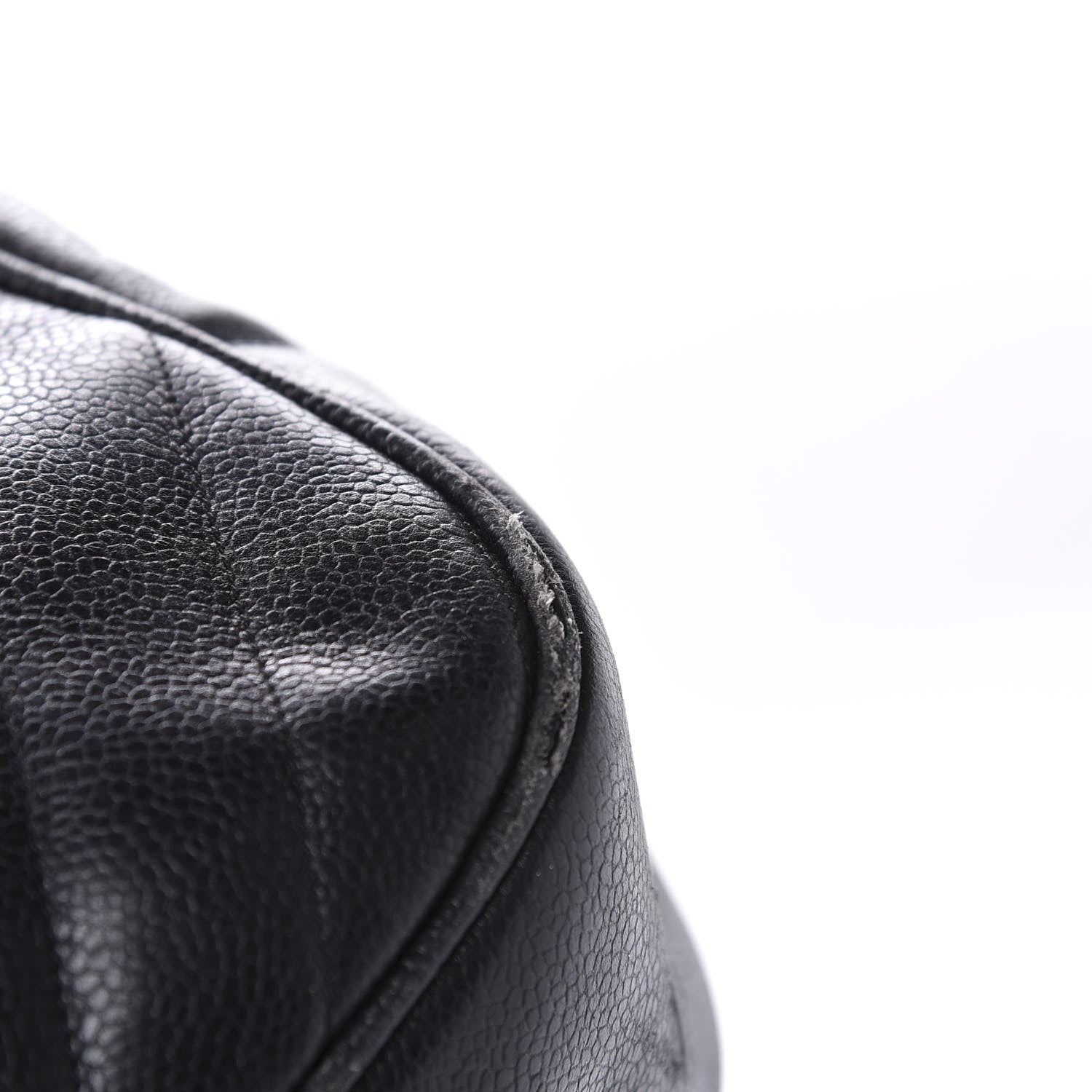Chanel Caviar Chevron Top Handle Bag Black 16 of 17