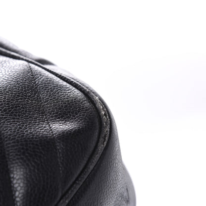 Chanel Caviar Chevron Top Handle Bag Black 16 of 17