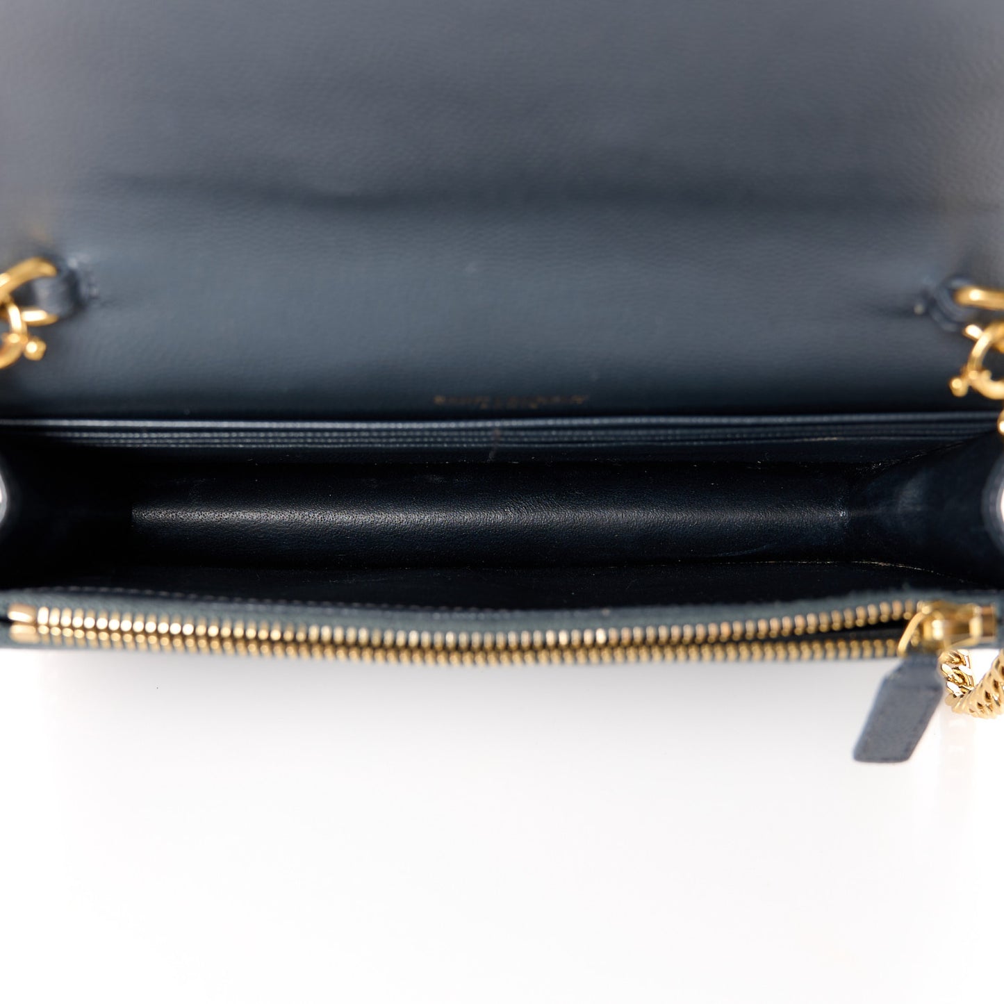 Grain De Poudre Matelasse Chevron Monogram Chain Wallet Storm