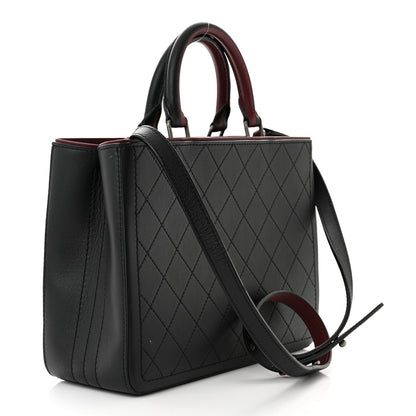 Chanel Bullskin Stitched Bi-Color Medium Shopping Tote Black 3 of 16