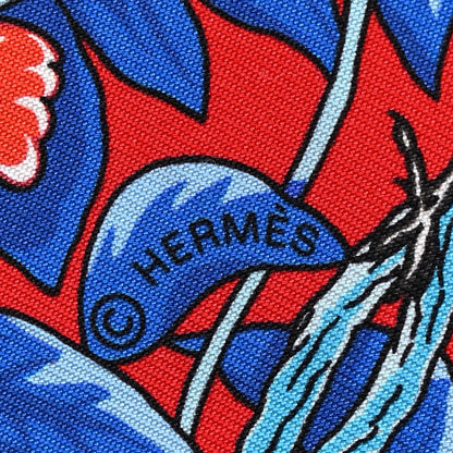Hermes Silk Jungle Love Love Twilly Orange Bleu Brun 4 of 4