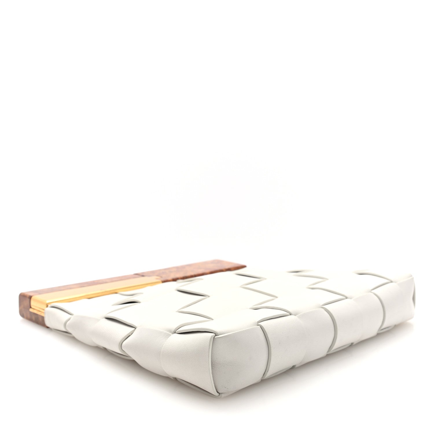 Bottega Veneta Nappa Intrecciato The Snap Clutch White 4 of 7