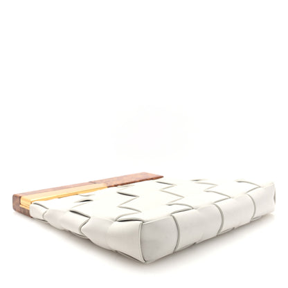 Bottega Veneta Nappa Intrecciato The Snap Clutch White 4 of 7