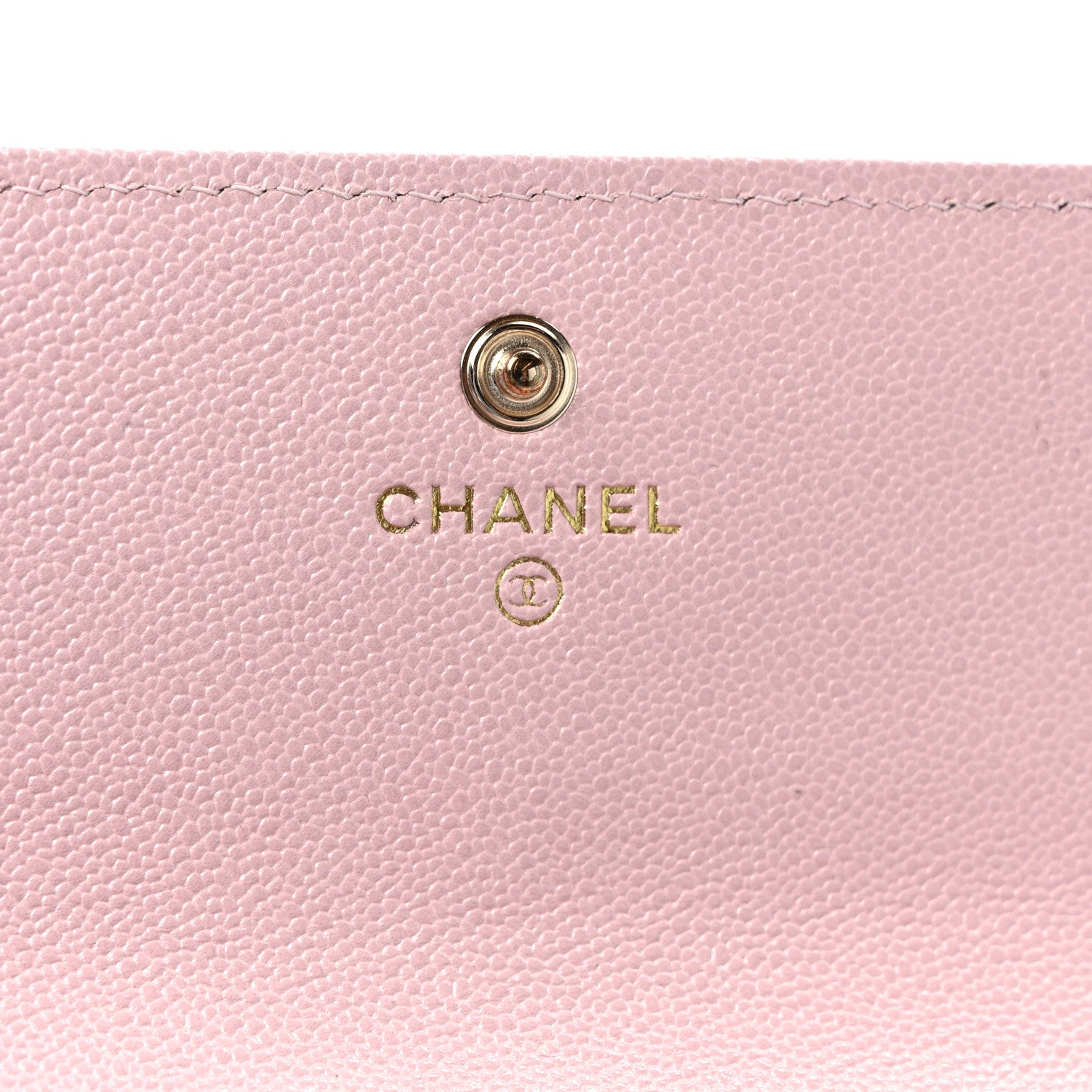 Chanel Caviar Quilted Studded CC Large Gusset Flap Wallet Light Pink 6 of 8