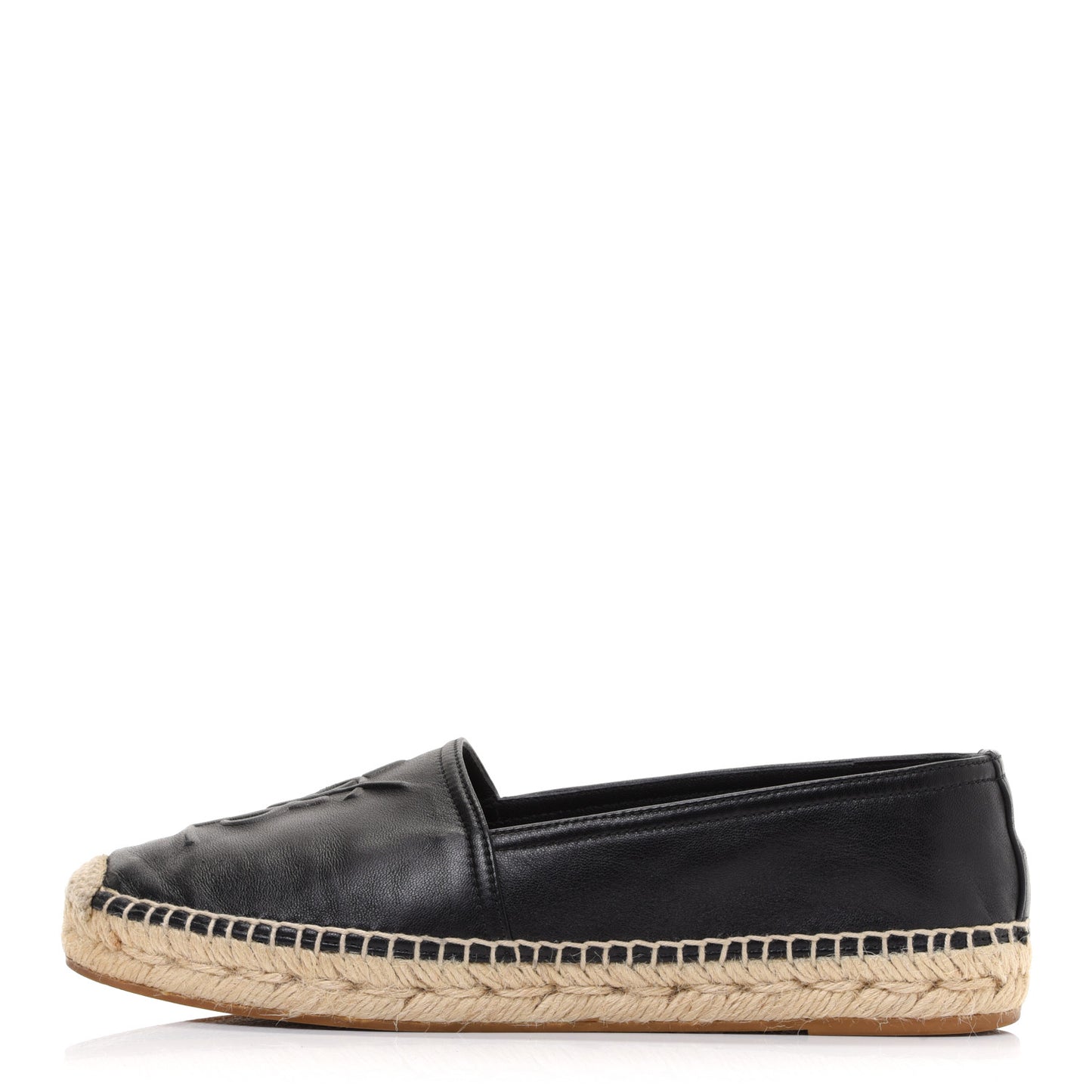 Lambskin Monogram Espadrilles 36.5 Black