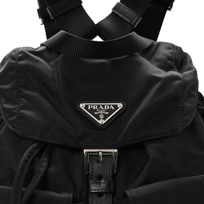 Prada Tessuto Nylon Saffiano Medium Backpack Black 8 of 10