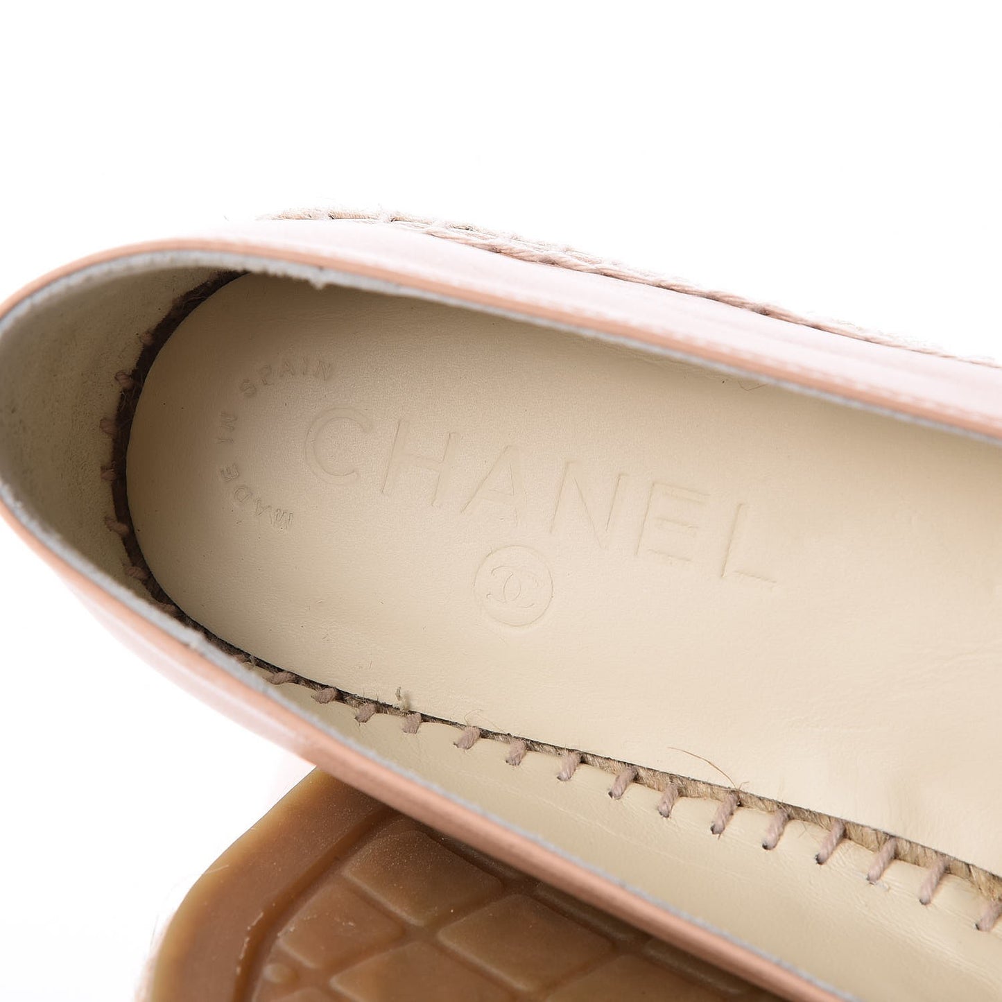 Lambskin CC Espadrilles 41 Nude