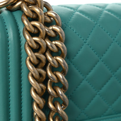 Chanel Lambskin Quilted Small Boy Flap Dark Turquoise 11 of 11