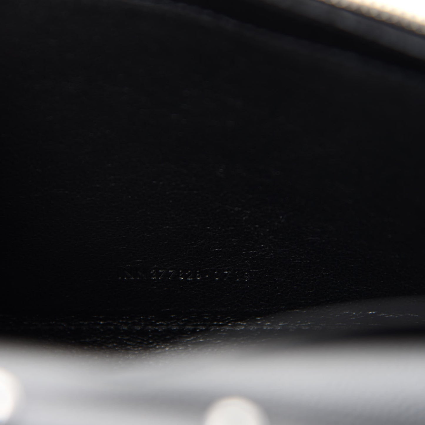Grain De Poudre Matelasse Chevron Monogram Chain Wallet Black