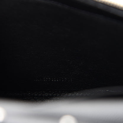 Saint Laurent Grain De Poudre Matelasse Chevron Monogram Chain Wallet Black 9 of 10