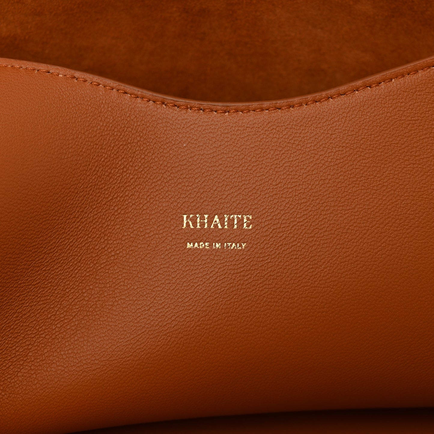 Suede Calfskin Medium Lotus Tote Caramel