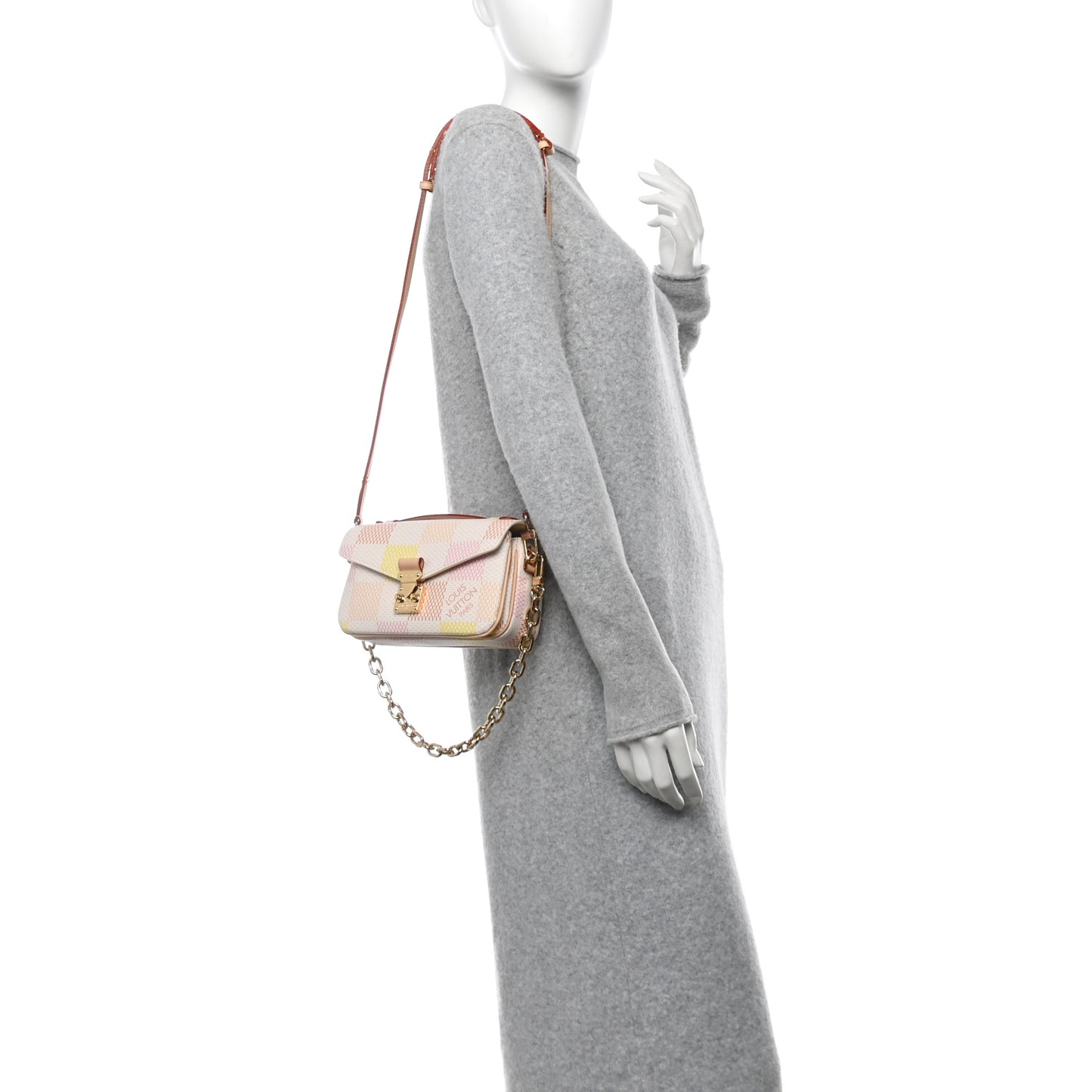 Damier Giant Pochette Metis East West Peach