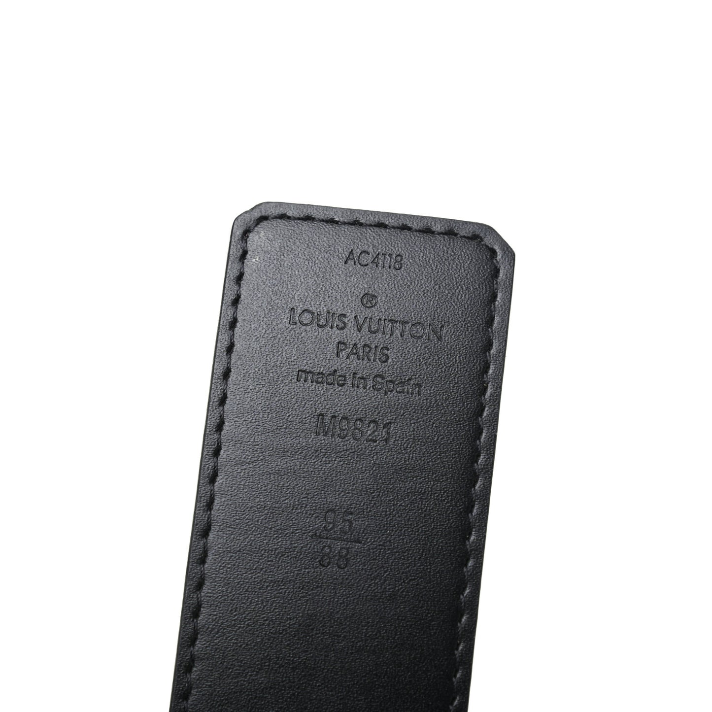 Calfskin Monogram 40mm LV Initiales Reversible Belt 85 34 Black