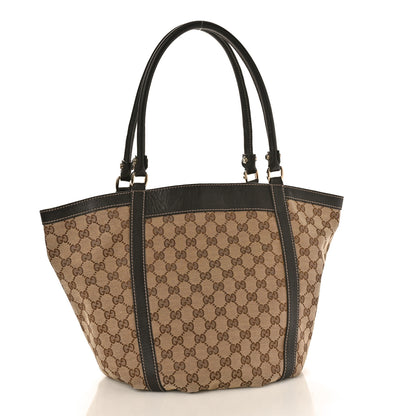 Gucci Monogram Medium D Gold Tote Bag Brown 3 of 12