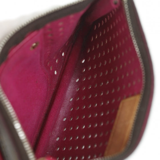 Monogram Perforated Pochette Plat Fuchsia