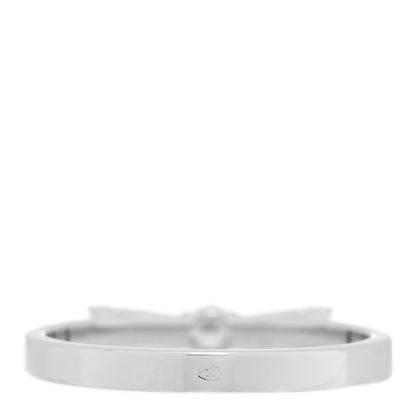 Chanel 18K White Gold Diamond Ruban Ring 54 7 3 of 4