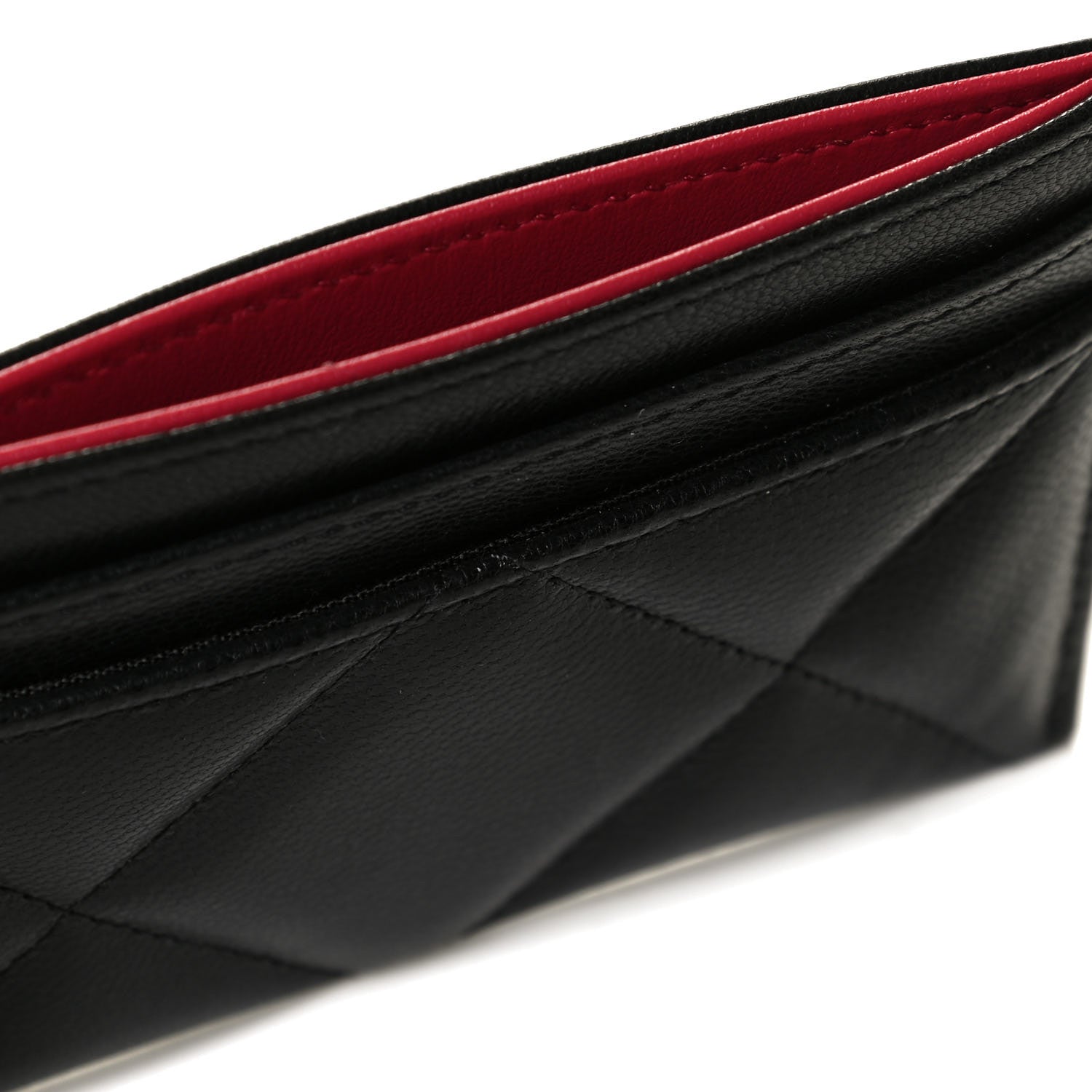 Chanel Shiny Goatskin Quilted Chanel 19 Card Holder Black 5 of 6