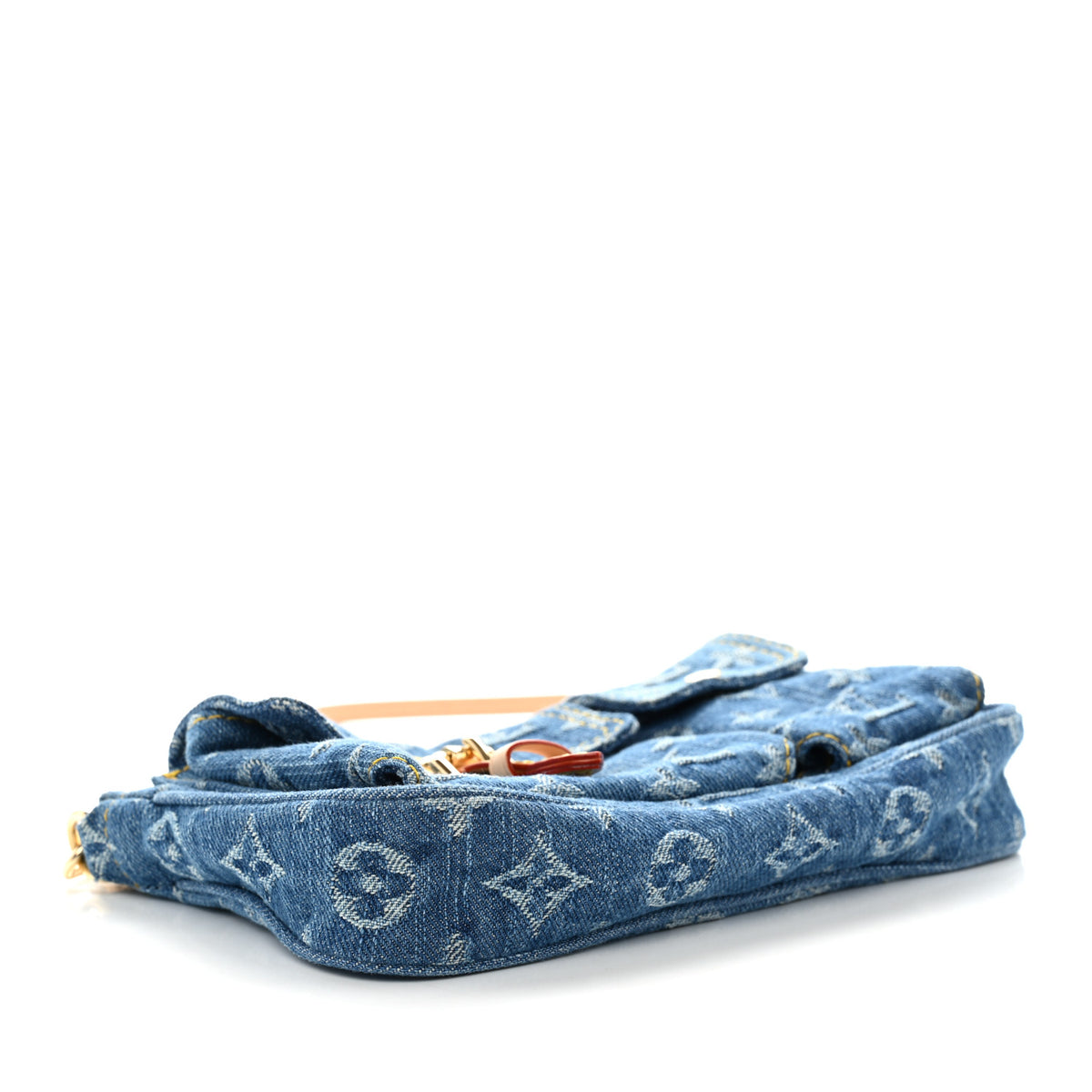 Louis Vuitton Monogram Pochette Accessories Cargo  Blue Denim 4 of 10