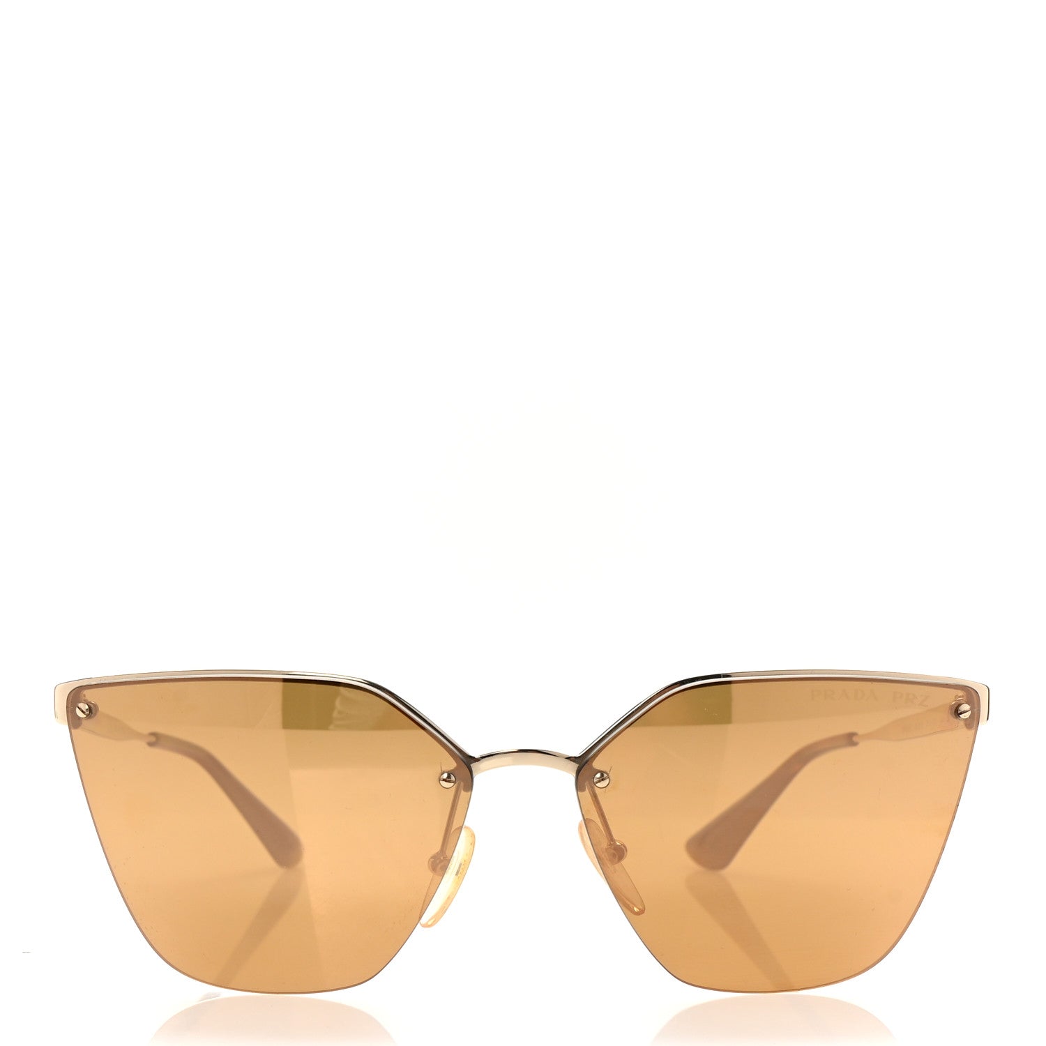 Prada Cat Eye Sunglasses SPR 68T Gold 2 of 8