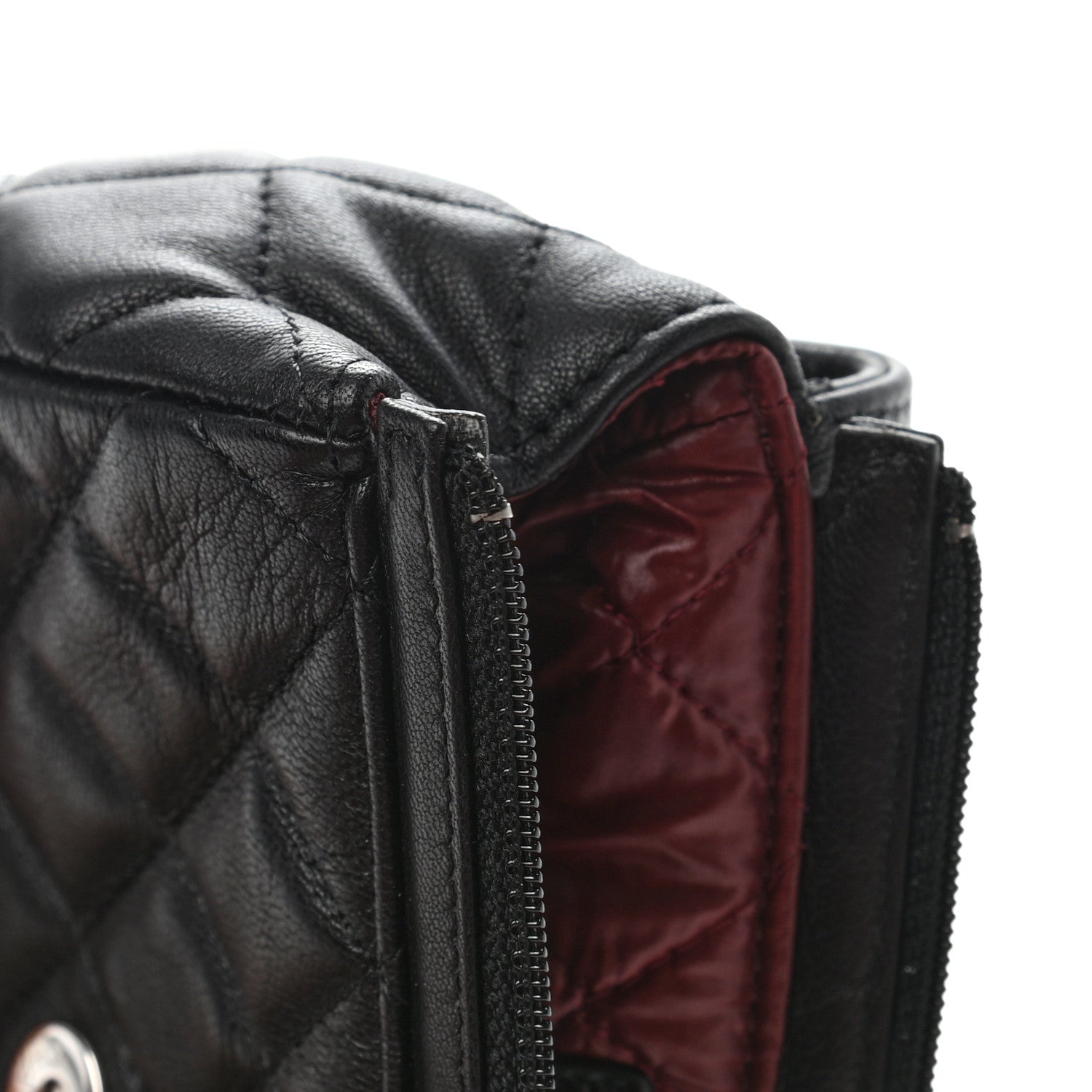 Chanel Lambskin Quilted Flap Cosmetic Case Black 10 of 14